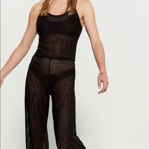 Mesh romper cover-up
